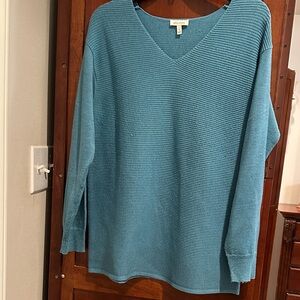 Ella Moss Blue V-Neck Sweater